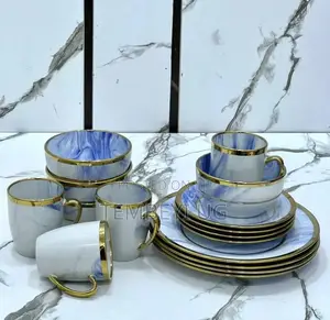 16 Piece Marble-Design Dinnerware Set