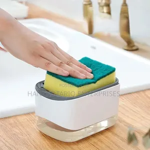 2-in-1 Soap Dispenser and Sponge Caddy.