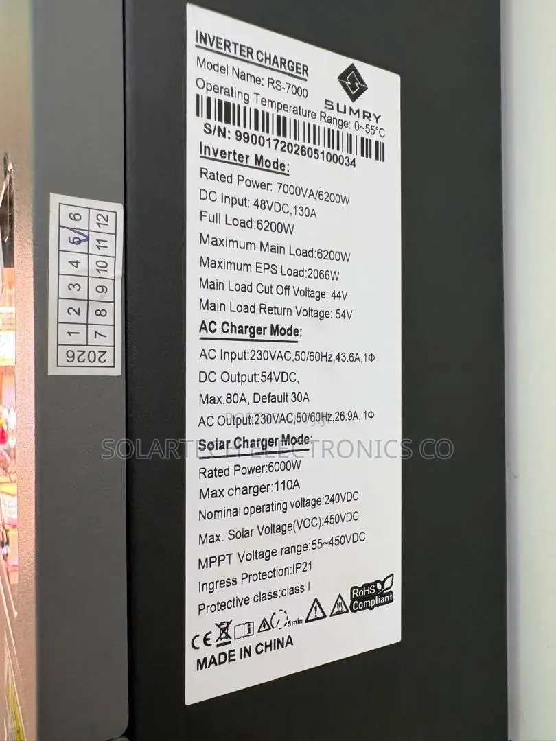 SUMRY 6200W Hybrid Solar Inverter With Built-in 110A MPPT