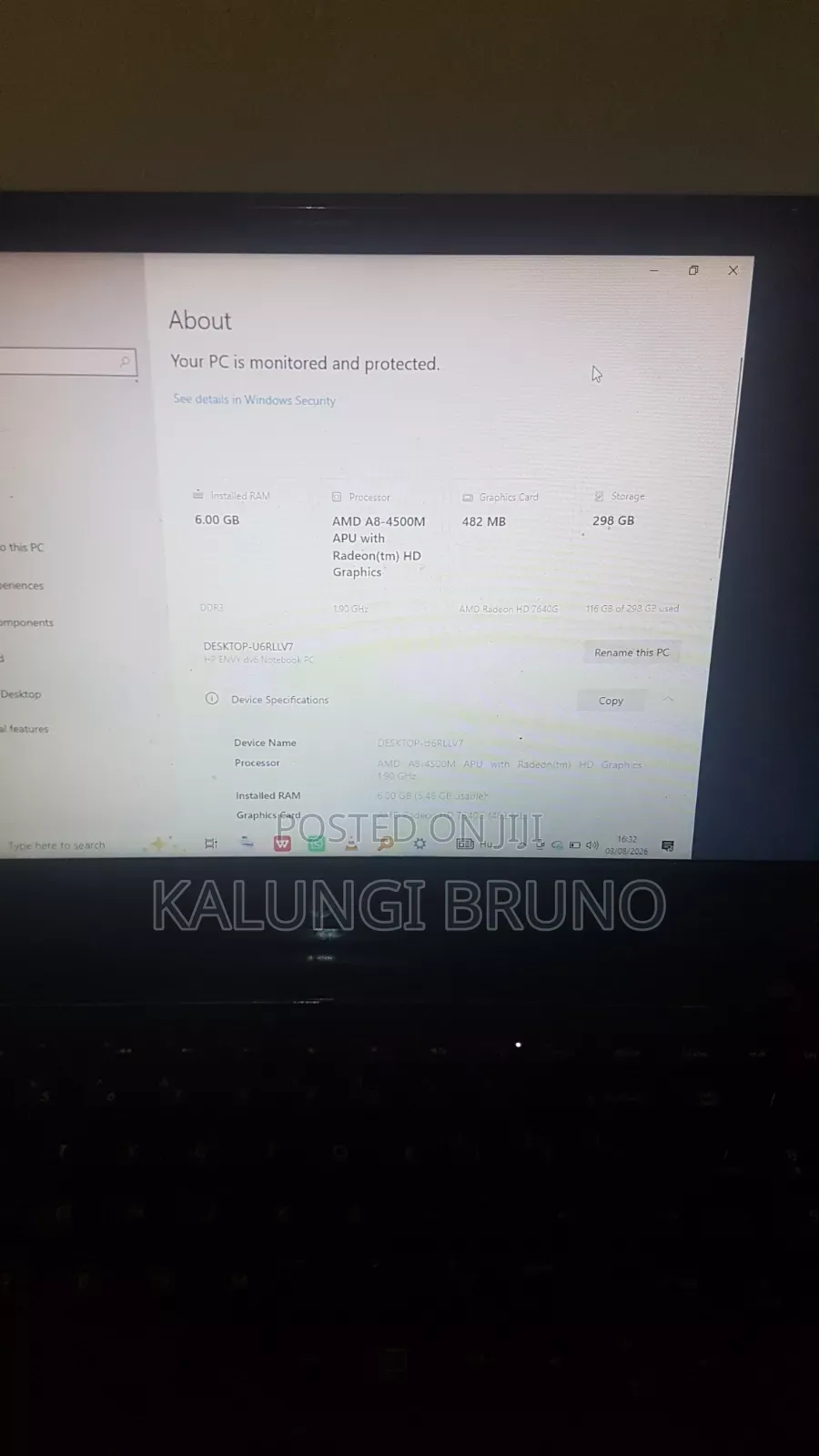 Laptop HP Stream Notebook 6GB AMD A8 HDD+SSD 320GB