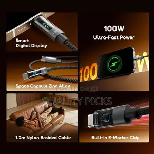 USB-C to USB-C Fast Charging Cable 1.2m - Sleek Data Cable