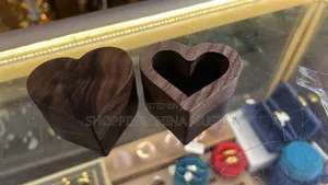 Wooden Love Engagement Ring Box