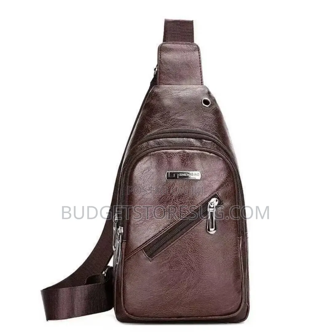 Leather Sling Bag Chest