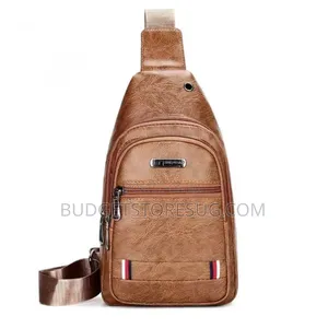 Leather Sling Bag Chest