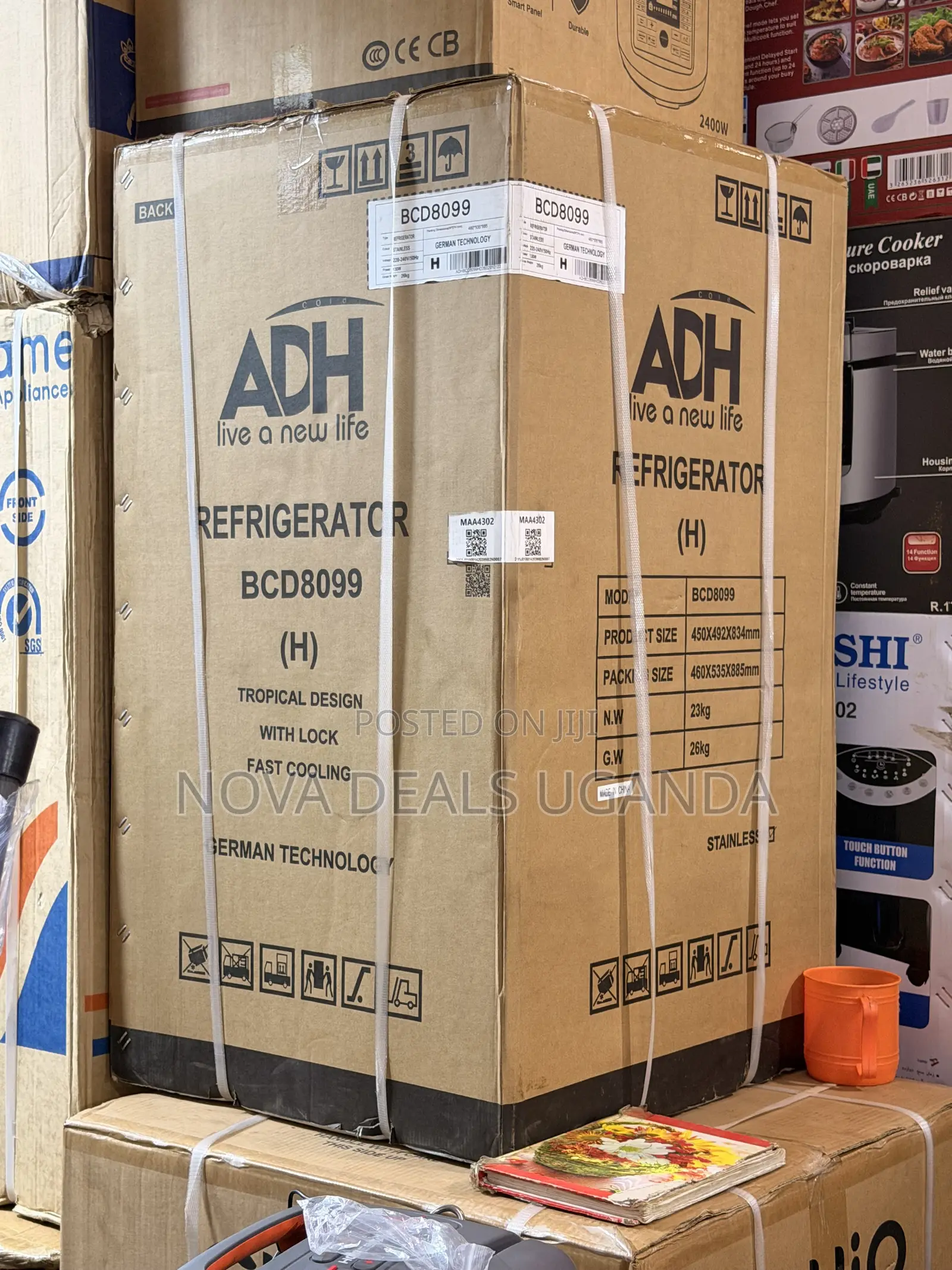 ADH 98 Litres Compact Double-Door Refrigerator With TopFreezer-BCD8099