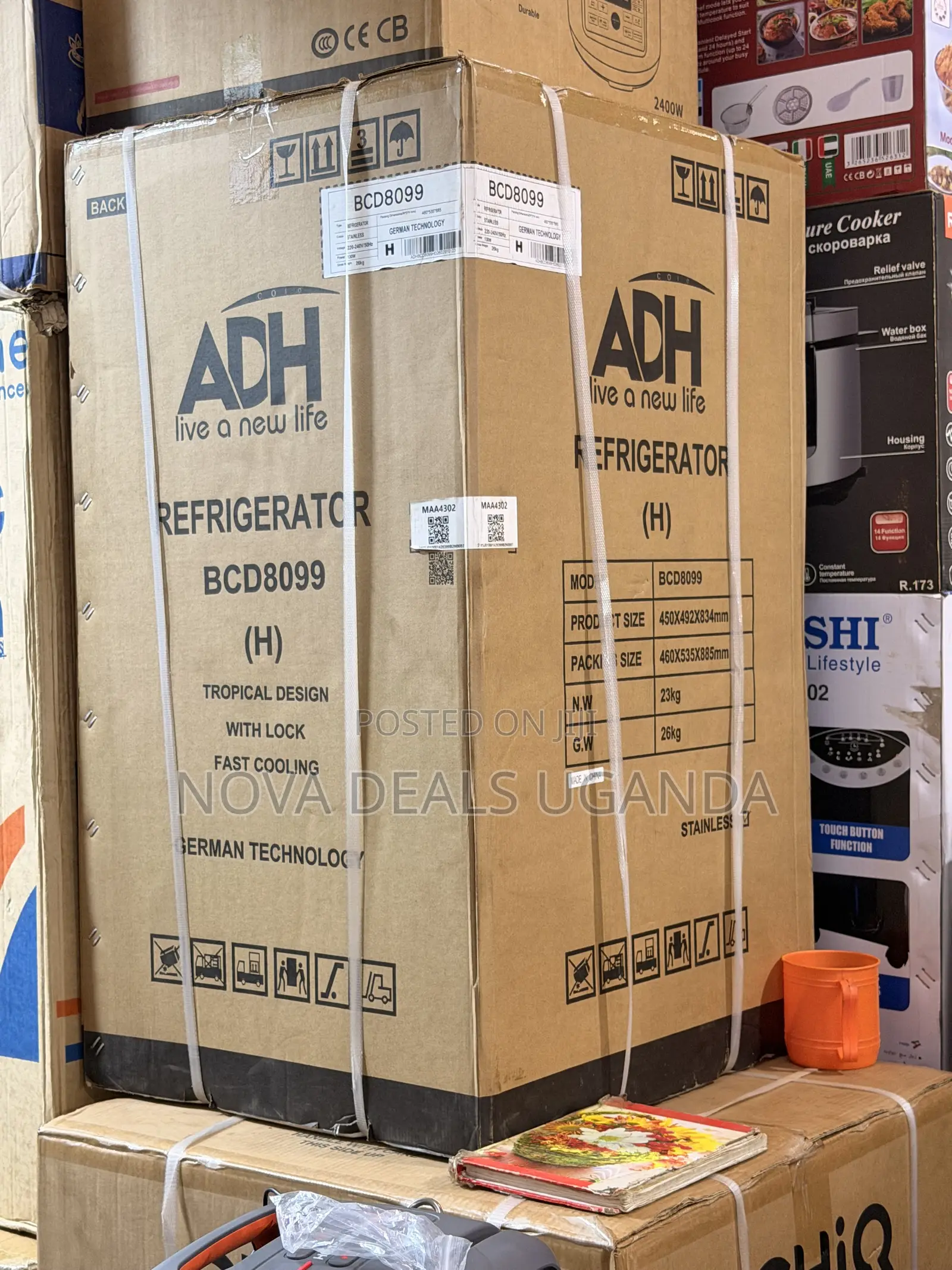 ADH 98 Litres Compact Double-Door Refrigerator With TopFreezer-BCD8099