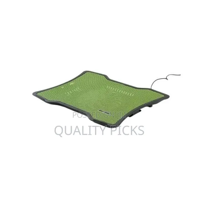 M5 Laptop Cooling Pad Aeaturing a Vibrant Green Mesh Surface