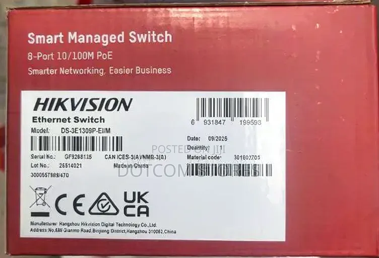 Hikvision 8port Poe Switch