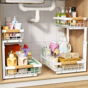 Tier Under-Sink Sliding Storage Organizer Rack
