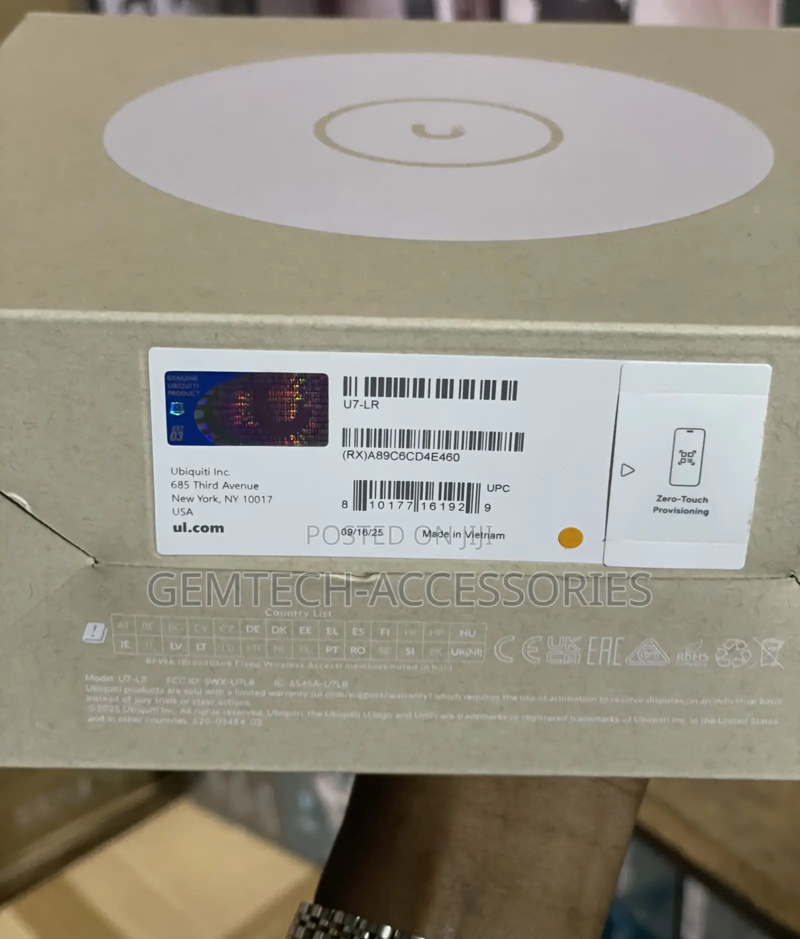 Ubiquity Unifi U7-Lr Long Range WiFi 7 Access Point