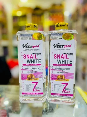 1000ml Bottle of Veetgold Active Whitening Snail White Miracle Oil.