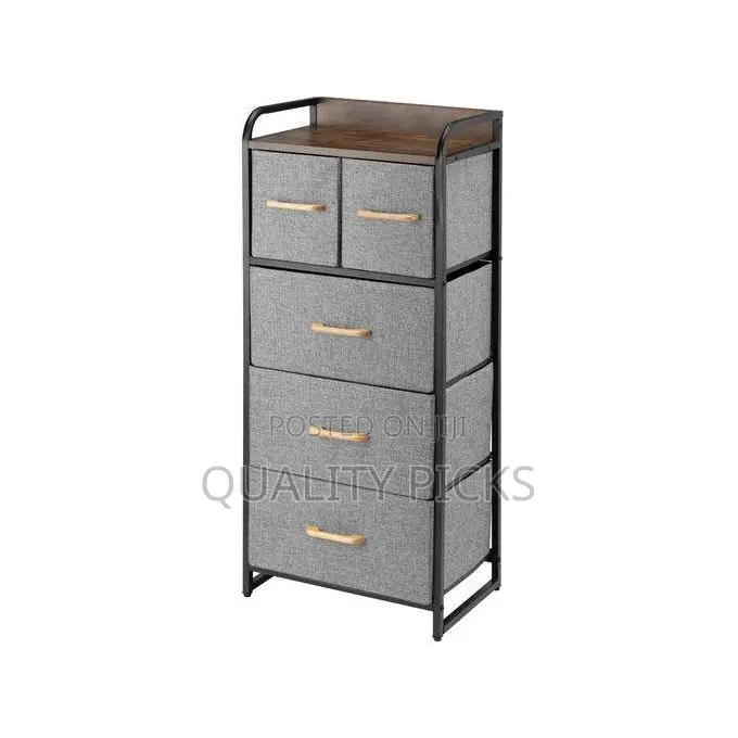Fabric Dresser With 5 Drawers