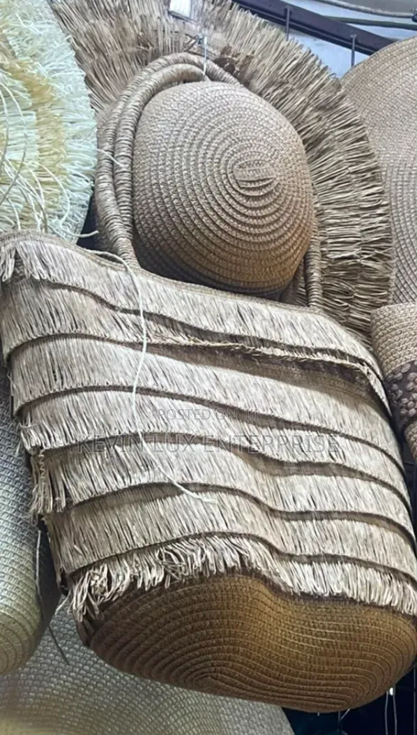 Women's Summer Woven Hand Bag and Straw Hat