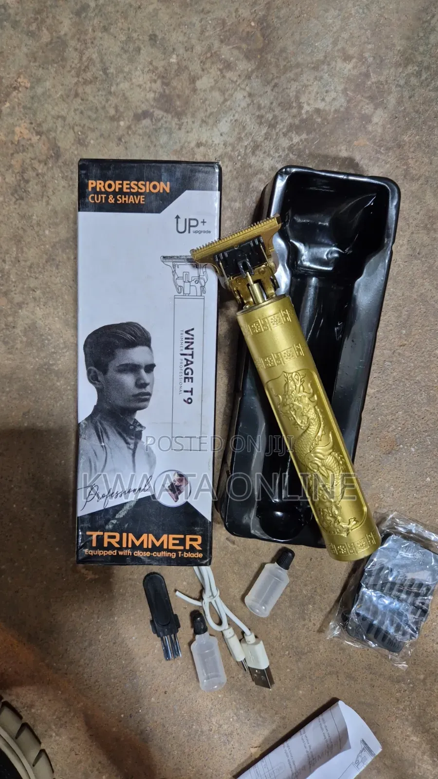 USB Charge Plastic Electric Clipper Stainless Steel Blade Hair Trimmer