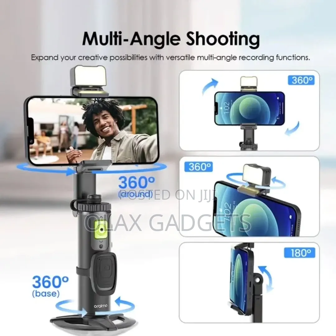 Oraimo FlowMotion OAT-201A | AI Face-Tracking Smart Gimbal Stabilizer