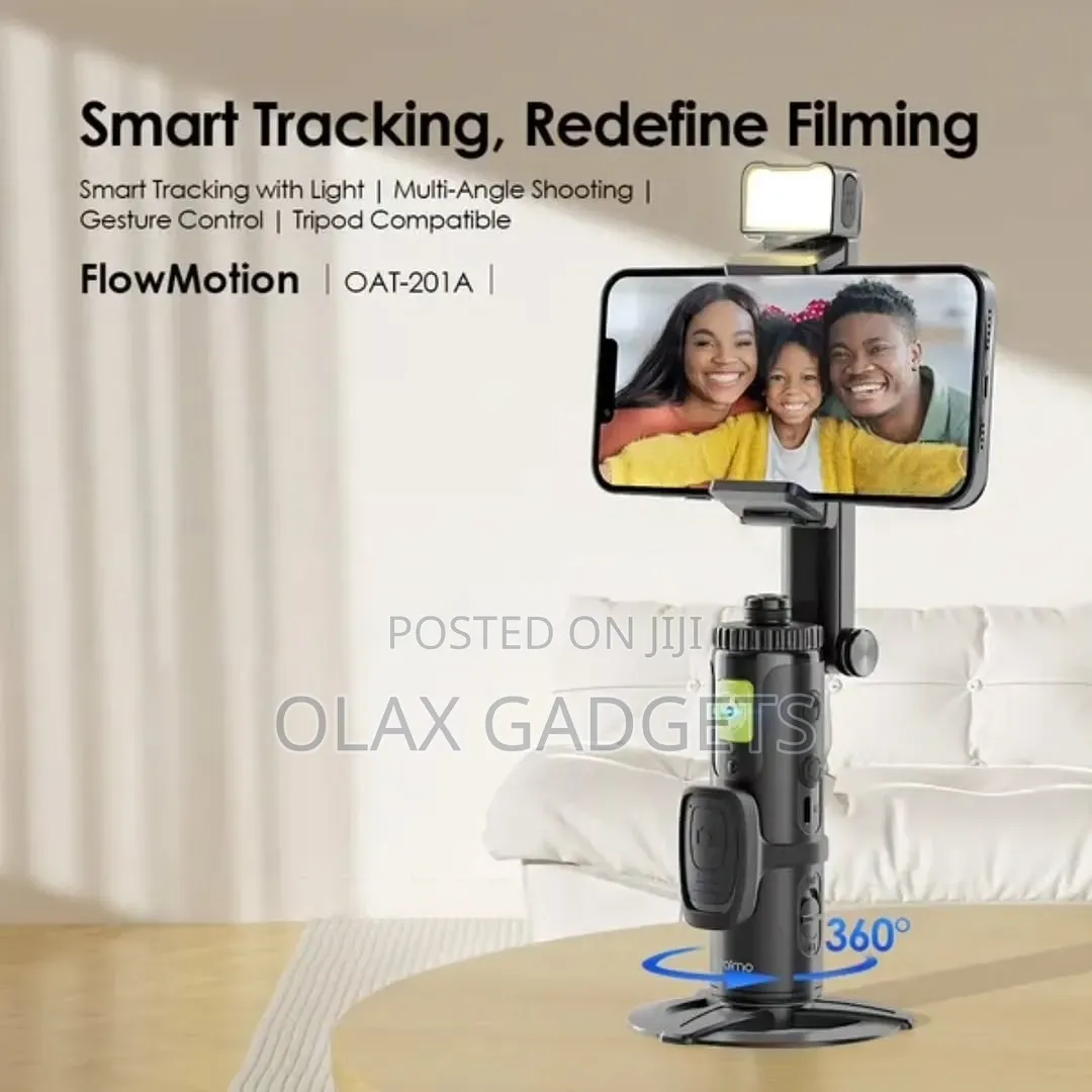 Oraimo FlowMotion OAT-201A | AI Face-Tracking Smart Gimbal Stabilizer