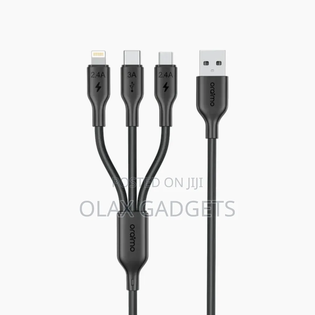 Oraimo Duraline 4 60w 3-in-1 Fast Charging Cable | Original