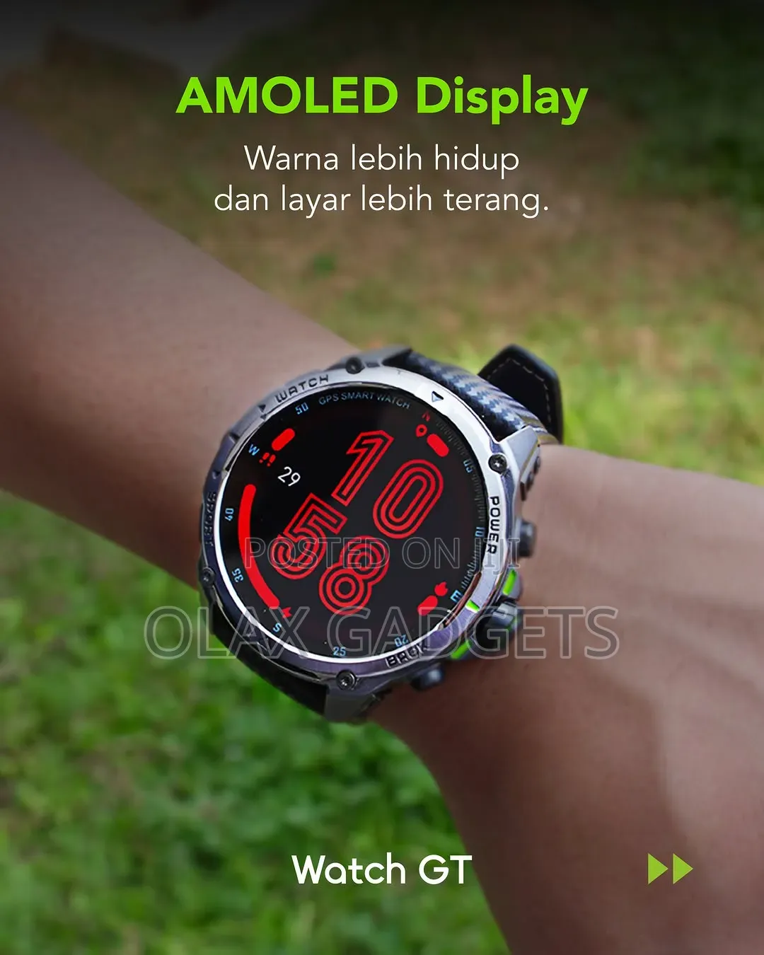 Oraimo Watch GT AMOLED GPS Bluetooth Calling Rugged Smartwatch
