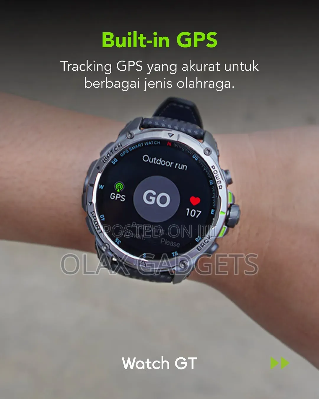Oraimo Watch GT AMOLED GPS Bluetooth Calling Rugged Smartwatch