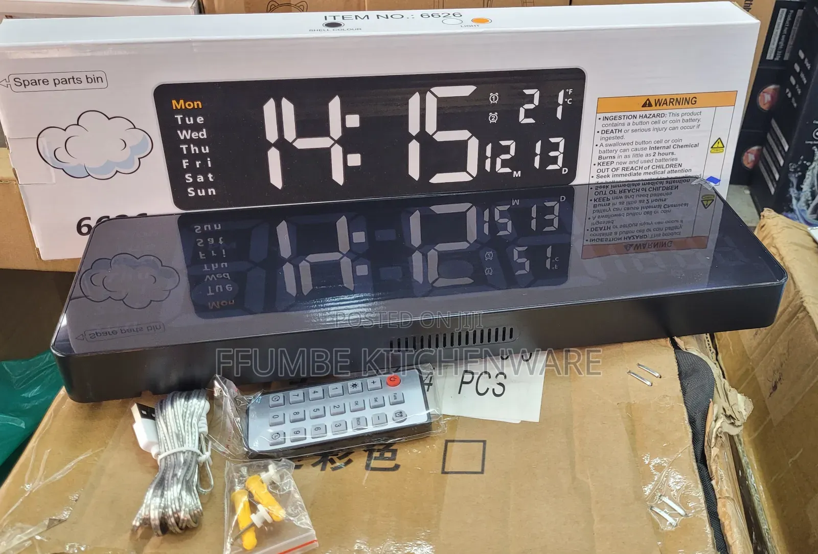 Digital Wall Clock 16 Inches