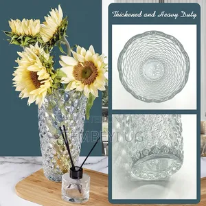 Dewdrop Design Clear Glass Vase