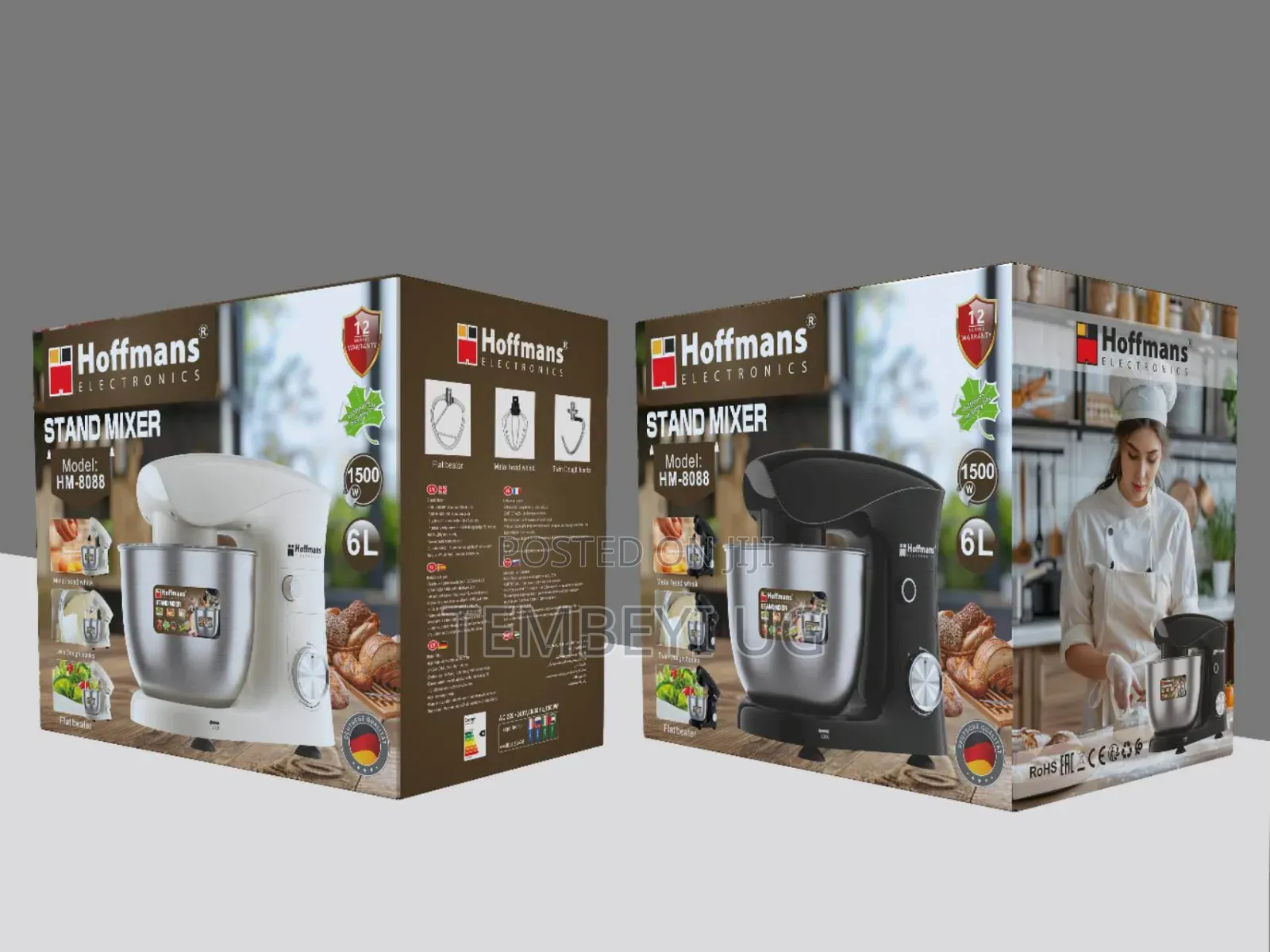 Hoffmans 220V Household Electric Stand Mixer 1500W 6L Fast Dough Maker