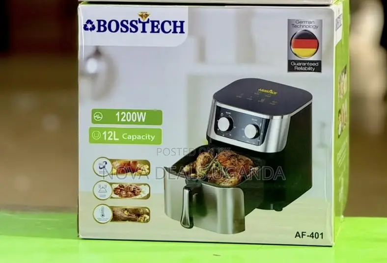 Bosstech AF-401 12L Air Fryer With Digital LED Touch Panel-1200w