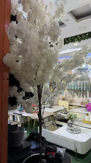 Luxury Artificial White Cherry Blossom Tree – Elegant Decorative Plant