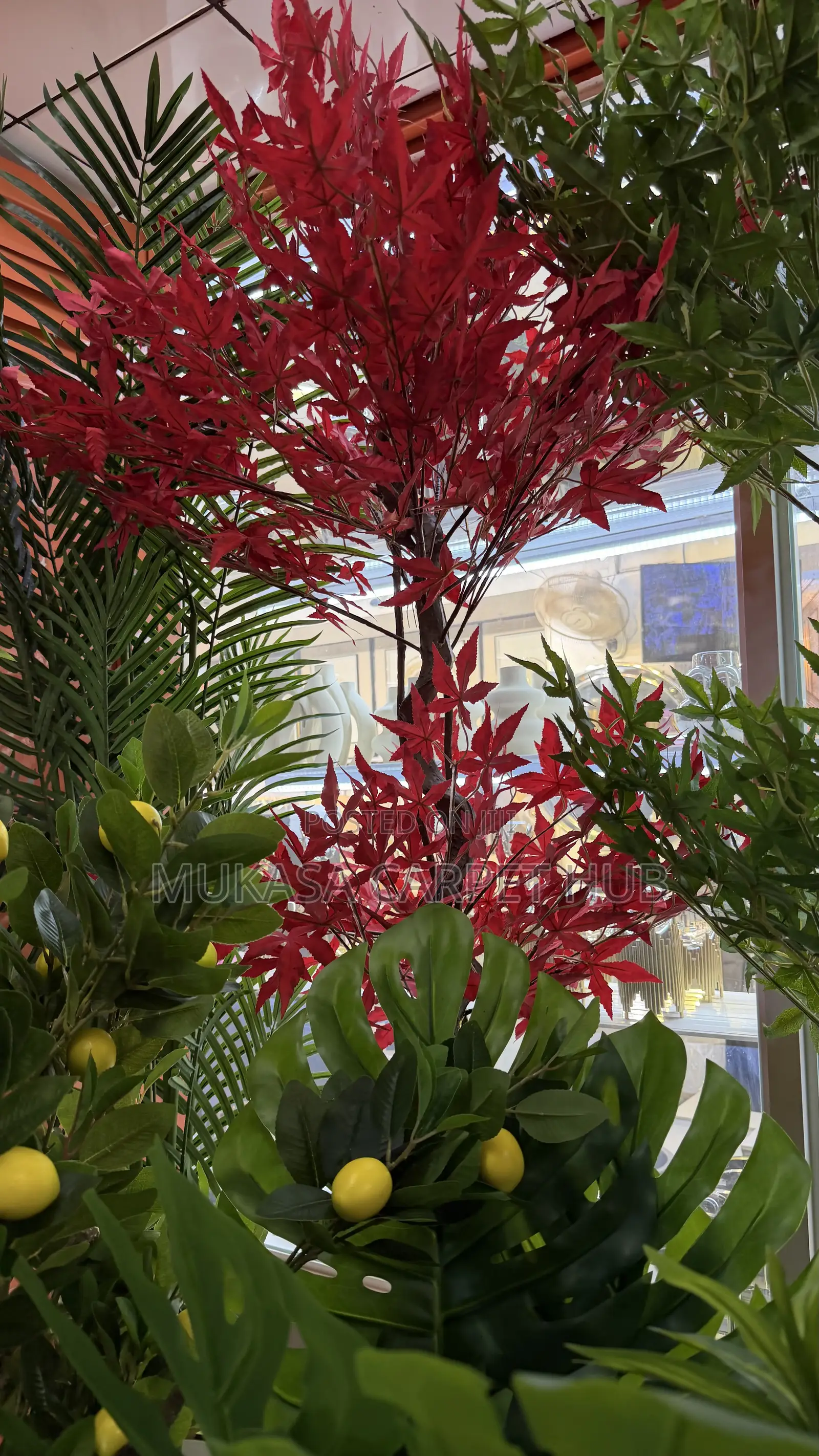 Luxury Artificial Red Maple Tree – Premium Decorative Plant