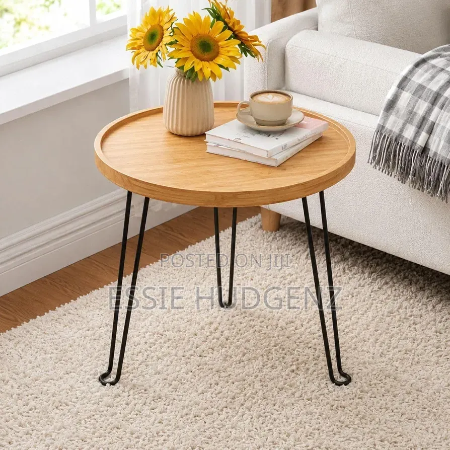 Bamboo Collapsable Side Table 42cm Diameter