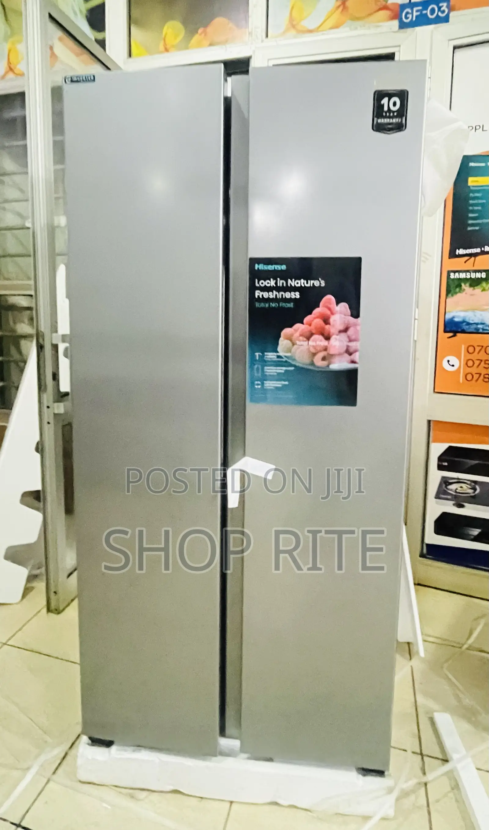 Hisense Refrigerators Side by Side 560l 10 Yrs Warranty