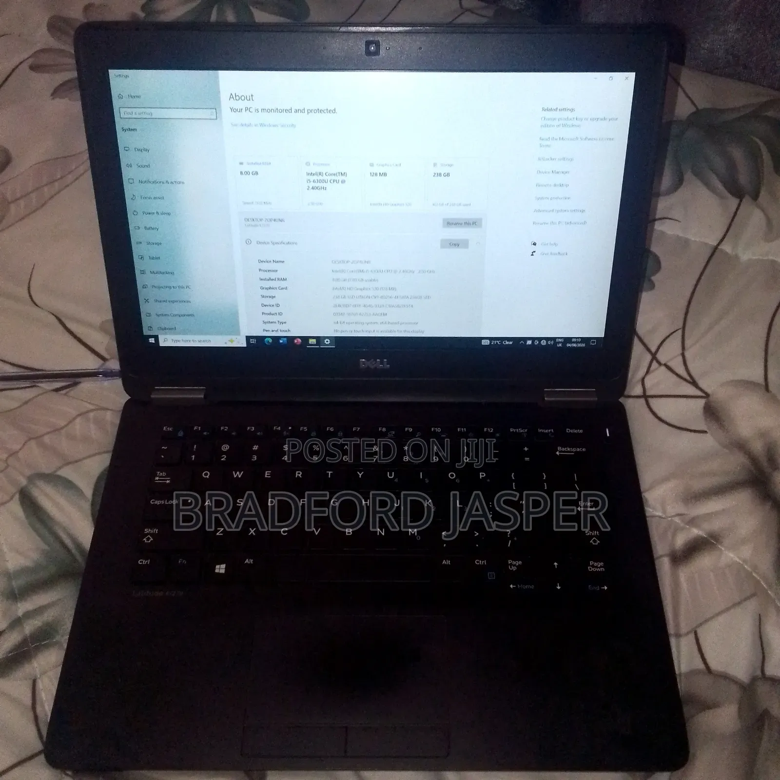 Laptop Dell Latitude E7270 8GB Intel Core i5 SSD 256GB