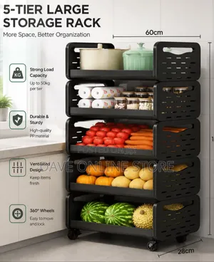 Metallic 5 Layer Storage Rack