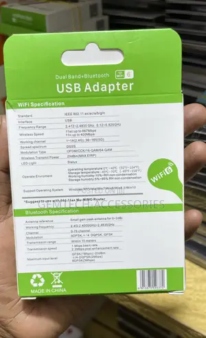 Dual Band + Bluetooth USB WiFi 6 Adapter