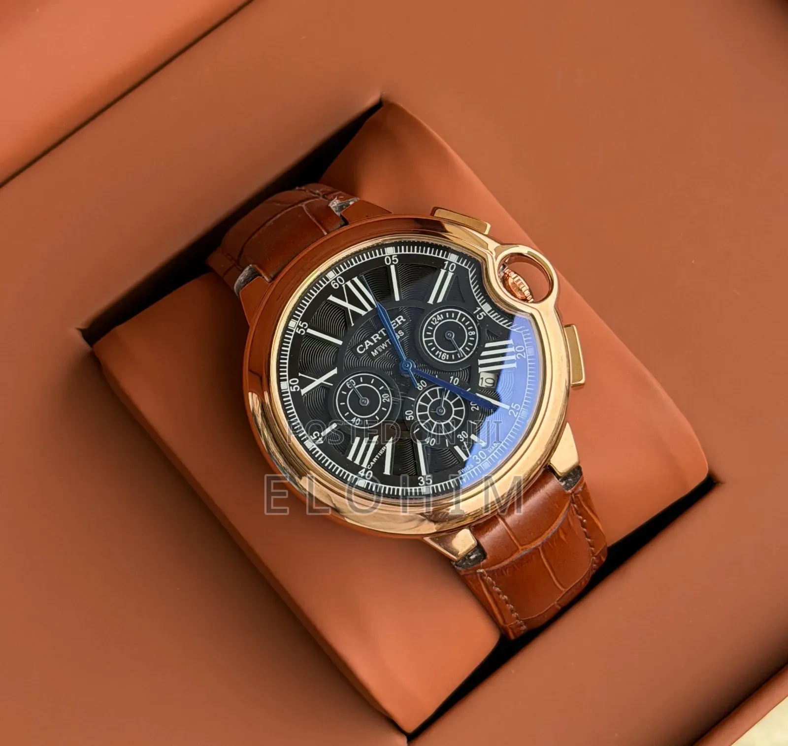 Catier Classy Analog Watch With Genuine Leather