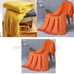 130x230cm Cozy Knitted Blanket Solid Color Embossed Blanket Nordic