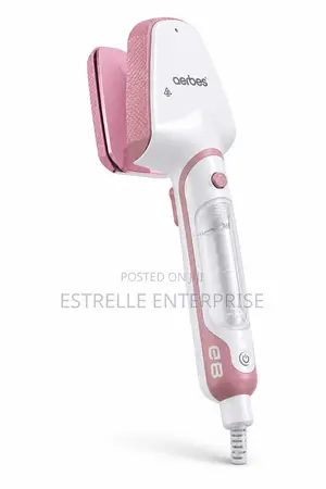 Portable Handheld Garment Steamer 2-in-1 White Pink
