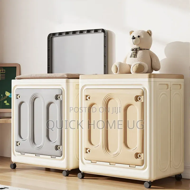 120L Foldable Storage Box Organizer With Wheels
