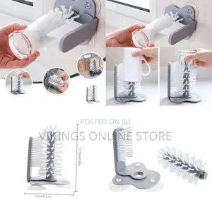 Glass Washer With Double Sided Bristle Brush, Glass Cup Brush Cleaner