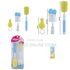 Baby Bottle Brush Small Bottle Scrubber Cleaner Brushes Set Sponge
