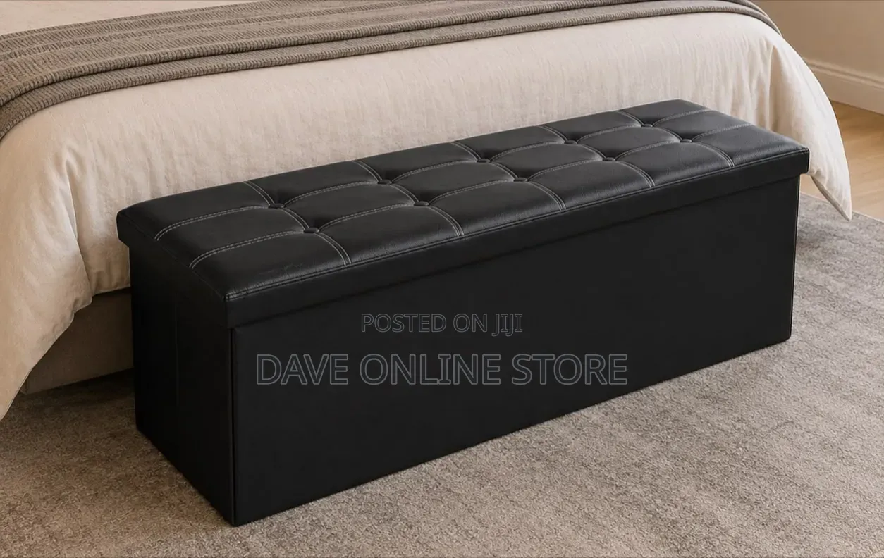 110 X 38 X 38cm Leather Ottoman