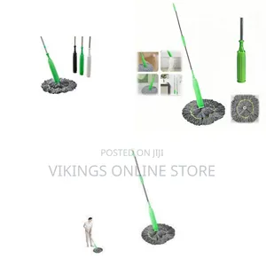 2 in 1 Dehydrated Mop With Bamboo Fiber Head , Self-Wringing Twist Mop