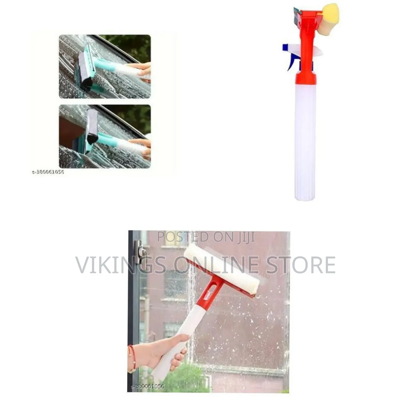 3 in 1 Big Size Glass Wiper With Spray Mop Scratching Brushing