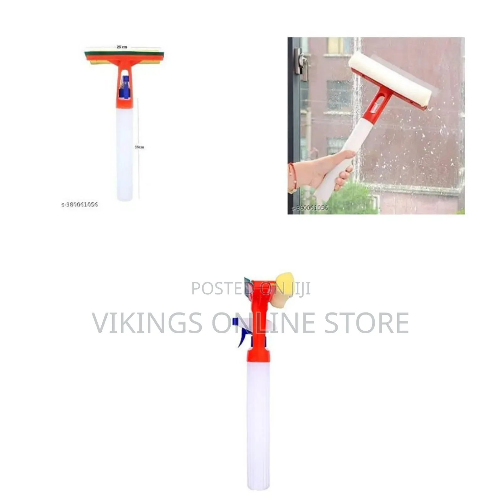 3 in 1 Big Size Glass Wiper With Spray Mop Scratching Brushing