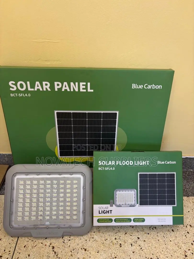 Blue Carbon 500W Solar Security Light With Rechargeable Battery