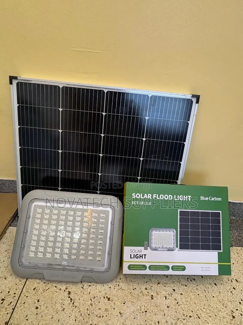 Blue Carbon 500W Solar Security Light With Rechargeable Battery