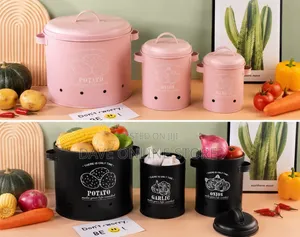 3pc Food Storage Aluminum Buckets