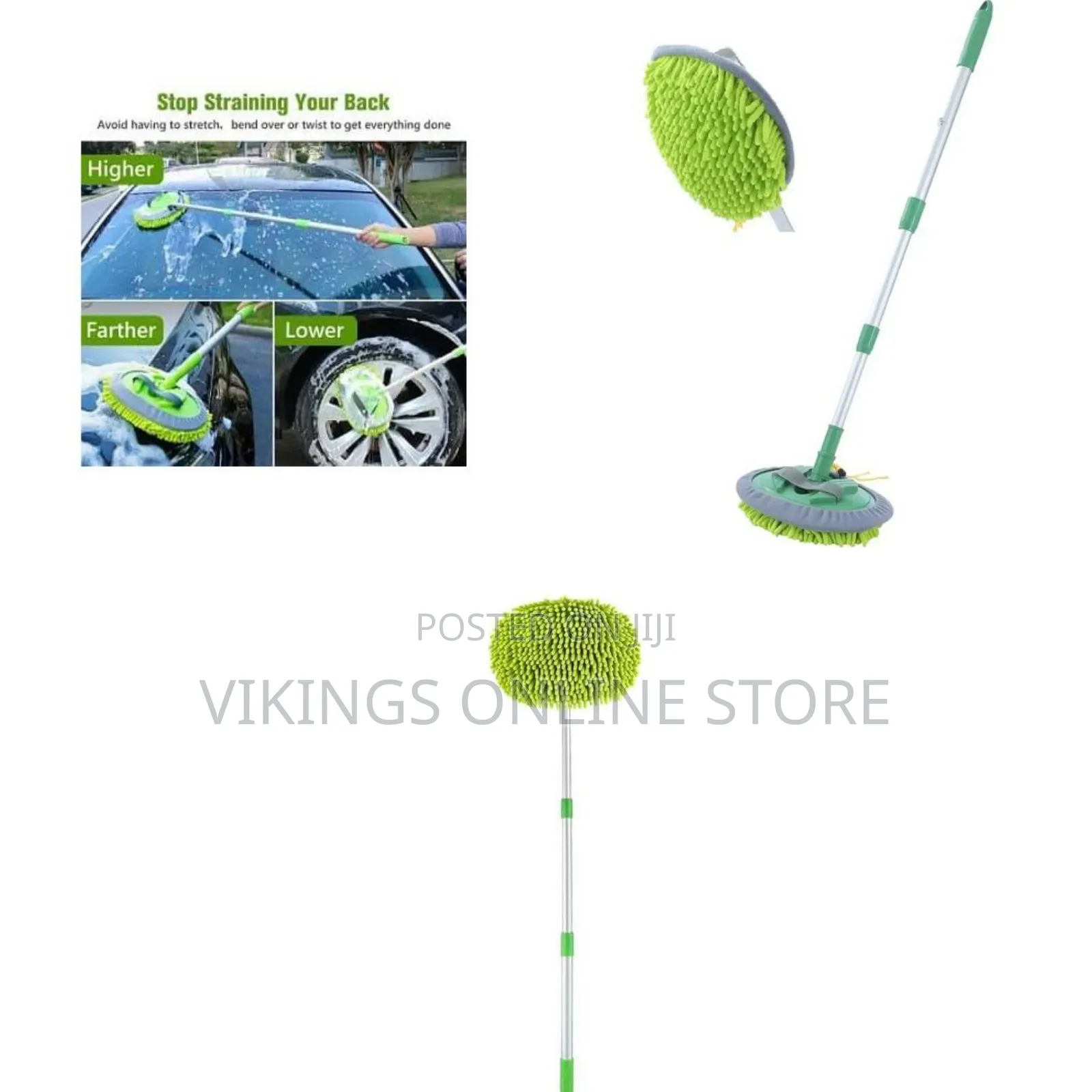 Chenille Washing Brush, Microfibre Auto Clean Wash Mop With Telescopic