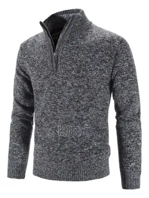 Office Wear Quarter Zip Sweater