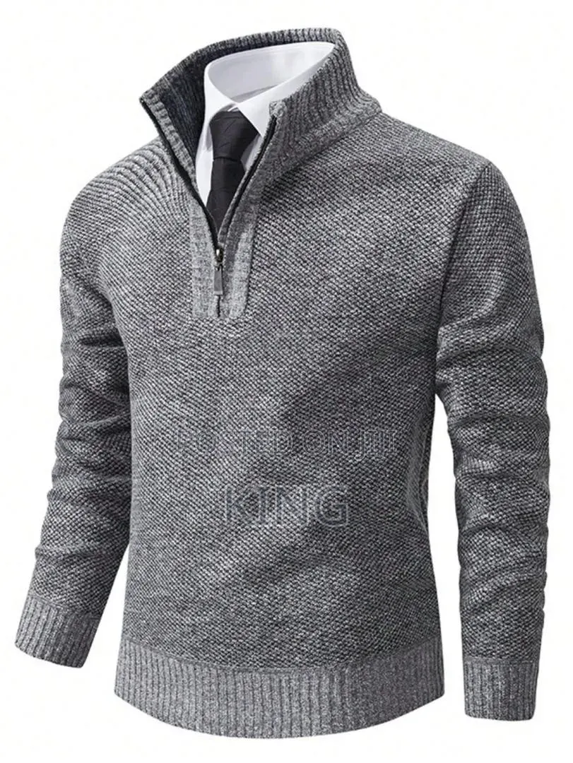 Office Wear Quarter Zip Sweater